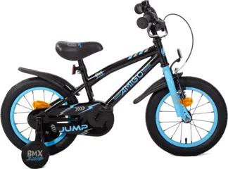 AMIGO BMX Jump 14 Inch 22,5 cm Jongens Terugtraprem Zwart/Blauw