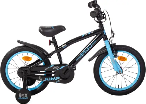 AMIGO BMX Jump 16 Inch 25,5 cm Jongens Terugtraprem Zwart/Blauw