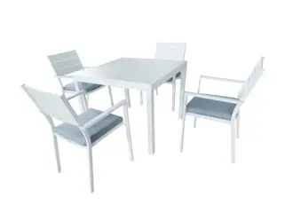 Boender Outdoor Tuinset met kussens 5-delig Wit