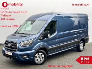 Ford Transit 350 2.0 TDCI 165PK L3H2 Limited Nieuw Type Automaat Trekhaak 2.800kg | UNIEK* | Trekhaa