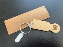 PARTIJ SLEUTELHANGER BAMBOE VOOR WINKELWAGEN