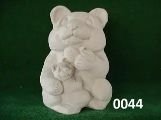 Panda beer met baby beer groot beeld