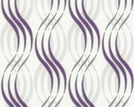 Retro paars zilver glim vlies behang 55