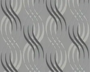 Retro grijs zilver vlies mooie behang 58