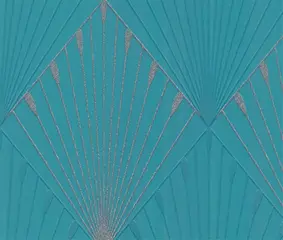 Retro blauw trendy behang 60