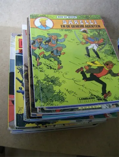 Diverse strips en robbedoes gekartonneerd