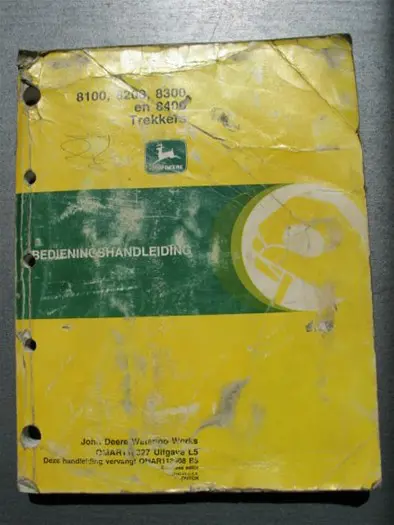 Manual JD 8100 t/m 8400