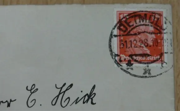 Envelop, Duitsland, met dagstempel, 1928.