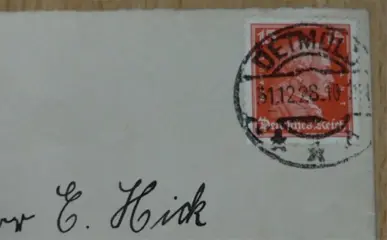 Envelop, Duitsland, met dagstempel, 1928.