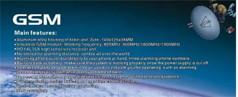 GSM AutoAlarm onbeperkt bereik geen abonnement SPY