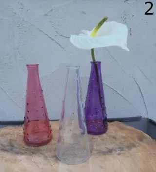 VAASJES VINTAGE IN EEN NIEUWE JAS 18,5x dia 7,5 cm 3 stuks