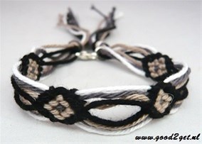 Macramé armband, Hippie armband, geknoopte armband