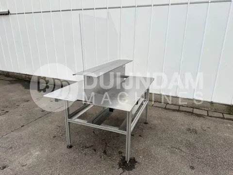 Werktafel Dubbelzijdig aluminium frame met roestvrijstalen bovenblad