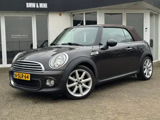 MINI Cabrio Highgate 1.6 Cooper Leder, Navigatie, PDC, Climaatcontrol, Windscherm.