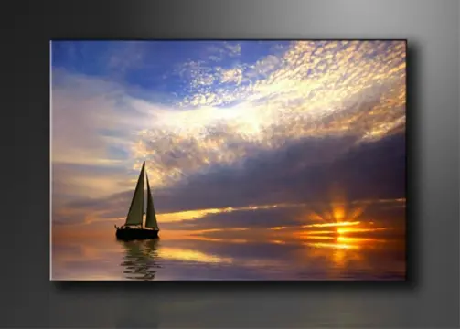 Nieuw canvas schilderij Sailing Sunset 120 x 80 cm
