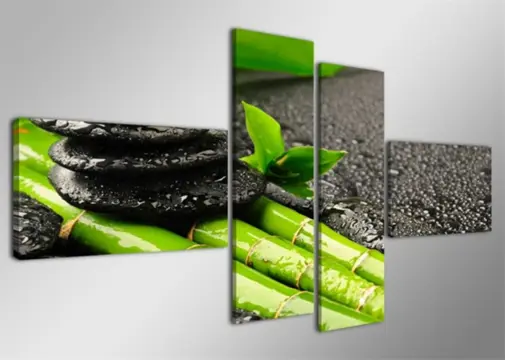 Nieuw canvas schilderij 4-luik Hot Stones 160 x 70 cm