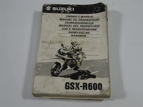 INSTRUCTIEBOEKJE Suzuki GSX R 600 1995 - 2000