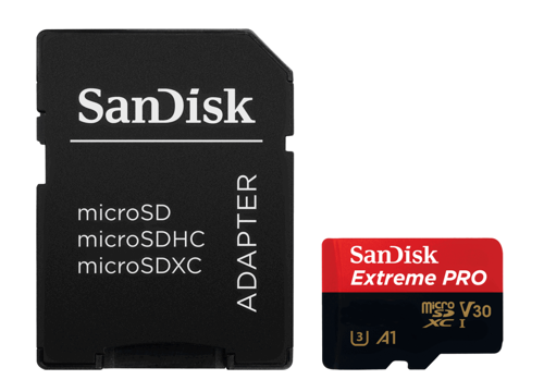 Sandisk Extreme Pro MicroSDHC 32GB 100MB/s A1 V30 + SD adapter