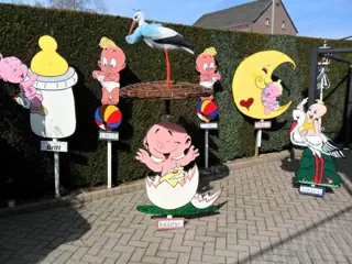 Geboortebord of Ooievaar + nest, geen borg en goedkoopst