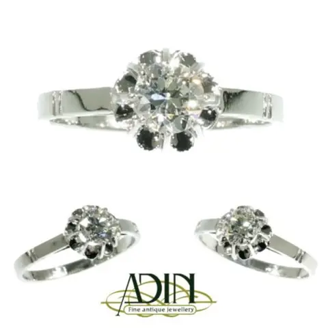 Unieke Art Deco verlovingsringen.