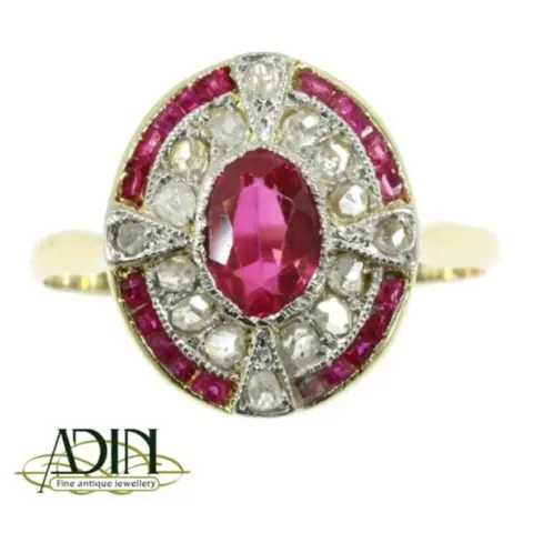 Unieke Art Deco trouwring