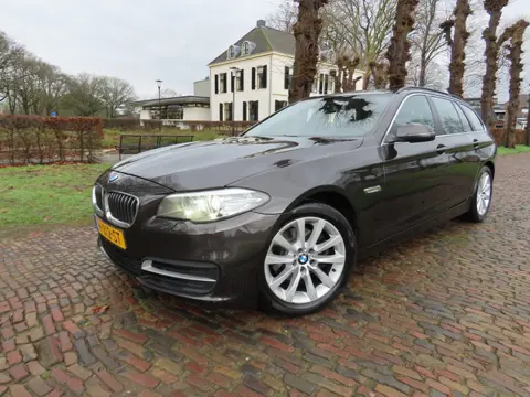 BMW 5 Serie Touring 520d High Executive Leer Keyless Led BI Xenon Stoelverwarming Pdc Navigatie Bleu
