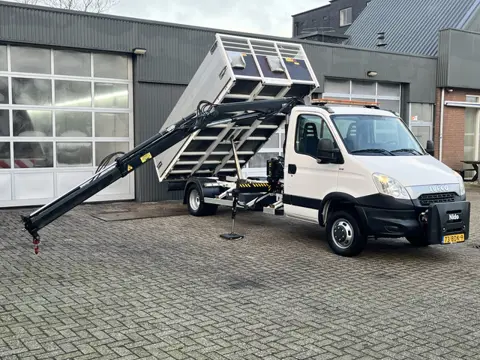 Iveco Daily 50C15 Hiab 022 Laadkraan 1555kg laadvermogen Kipper 2-Persoons Open laadbak Pick-up P-up