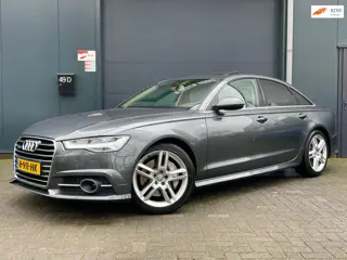 Audi A6 Limousine 3.0 TDI BiT quattro S-line KEYLESS LUCHTVERING TREKHAAK LEER CAMERA ACC CLIMA BLUE