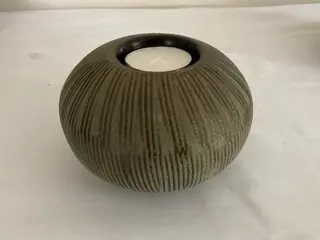 WAXINELICHT DESIGN GOLD BLACK DIA 13 CM NIEUW