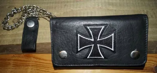 Trucker portemonnee " Kruis " Zwart