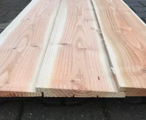 Potdekselplank Douglas extra dik 14-28 x 195 x 3000 m