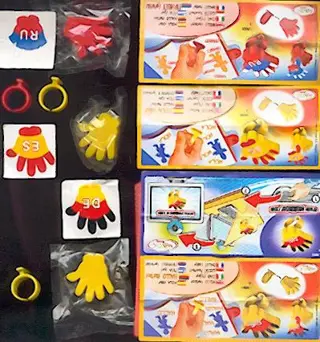 Kinder surprise UN 061 stempelhandje x 4