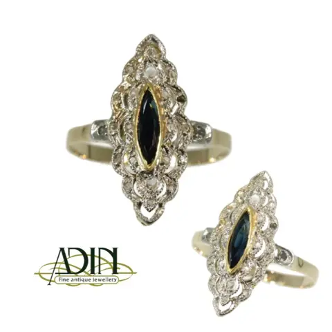 Prachtige ring uit de Belle Epoque periode.