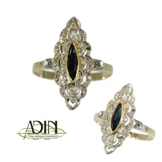 Prachtige ring uit de Belle Epoque periode.