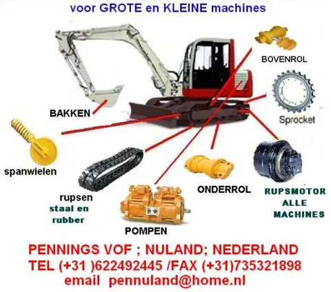 Ygri,Yanmar,Neuson,Hanix,Takeuchi ONDERDELEN