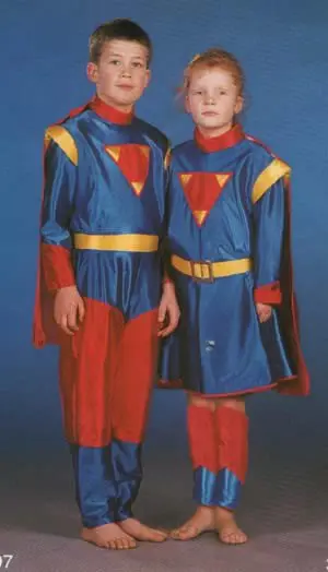 Superman kostuum, maten 152 en 164
