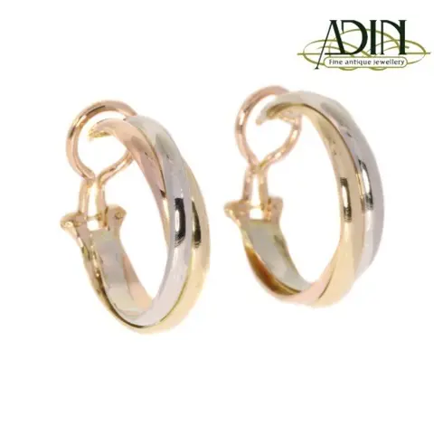 Prachtige set gouden oorbellen van cartier