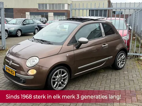 Fiat 500 0.9 TwinAir Blackjack UNIEKE UITVOERING! SCHUIF PANORAMA l LEER l AIRCO l LMV l PDC l MTF l