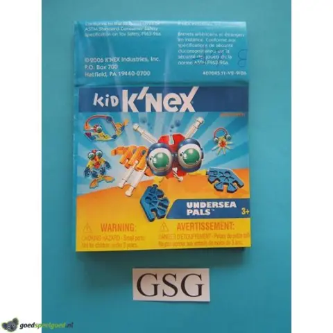 Kid knex undersea pals bouwvoorbeeld nr. 85307-302