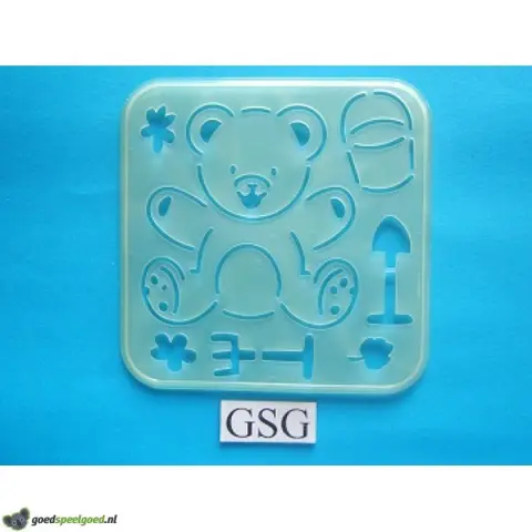 Tekensjabloon beer buiten spelen nr. 4660-02