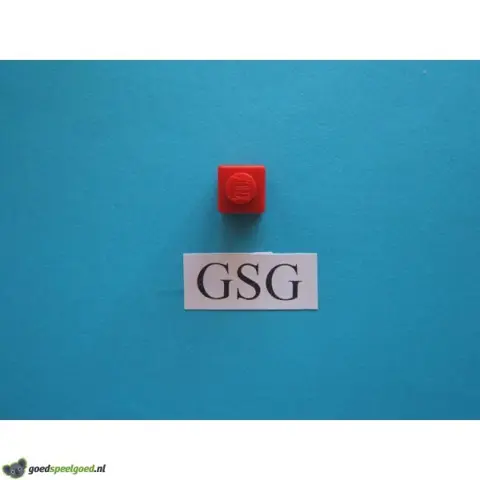 Steen 1x1 (1) rood nr. 16331