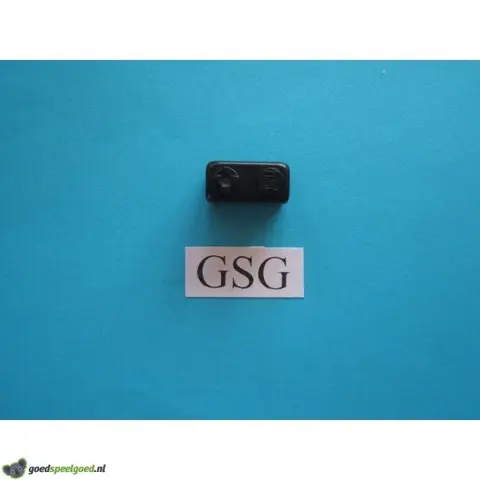 Steen 1x2 (2) zwart nr. 16335