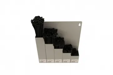 Kabelbinders ass. incl. wandhouder (metaal)