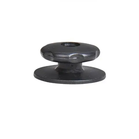 Koordhouder, touwhaak kunststof zwart 38 mm