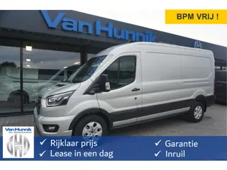 Ford Transit 350L L3H2 Limited AUT-10 RWD 165PK BPM VRIJ 3.5T Trekhaak, Navi, Adap. Cruise, 360° Cam