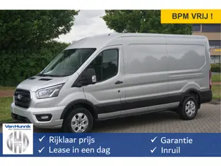 Ford Transit 350L L3H2 Limited AUT-8 130PK BPM VRIJ Navi, Adap. Cruise, 360° Cam, Trekhaak, Xenon!! 