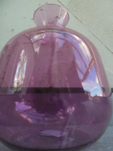 VAAS BOLPOT GRIETJE ROZE GLAS 19 x DIA 16 CM NIEUW