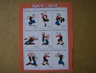Popeye postzegels 3 adv6437