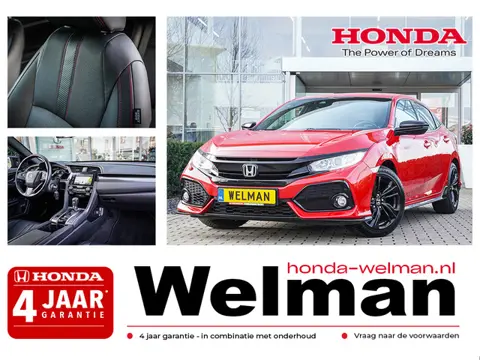 Honda Civic 1.0i VTEC TURBO DYNAMIC BLACK PACK - AUTOMAAT - LEDER - ALL WEATHERS