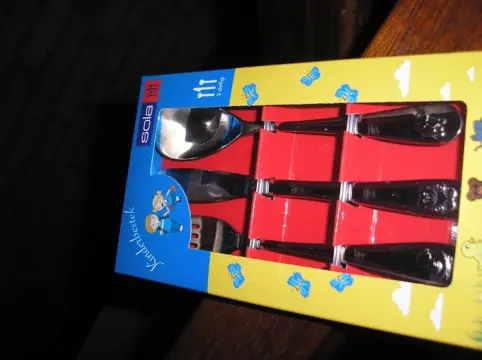 Kinderbestek - 3 delig - in zilverwit edelstaal